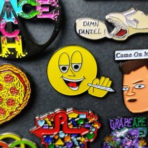Happy Smoker Pin. Limited Edition 200. (Heady Enamel Head Shop Dab Hat Pins)